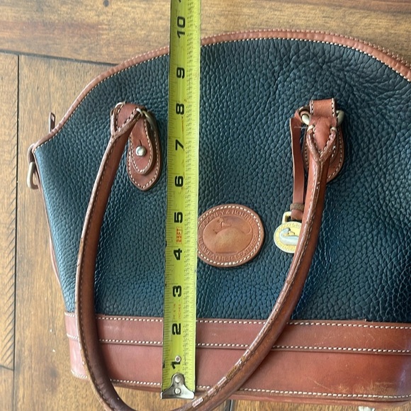 Dooney & Bourke handbag leather satchel black brown - Picture 10 of 16